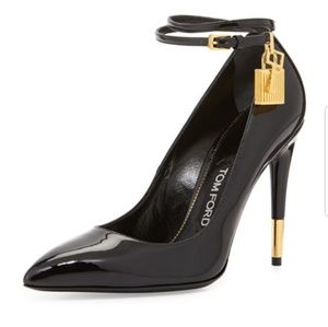 Tom Ford Padlock pumps black/gold size 7.5/37.5